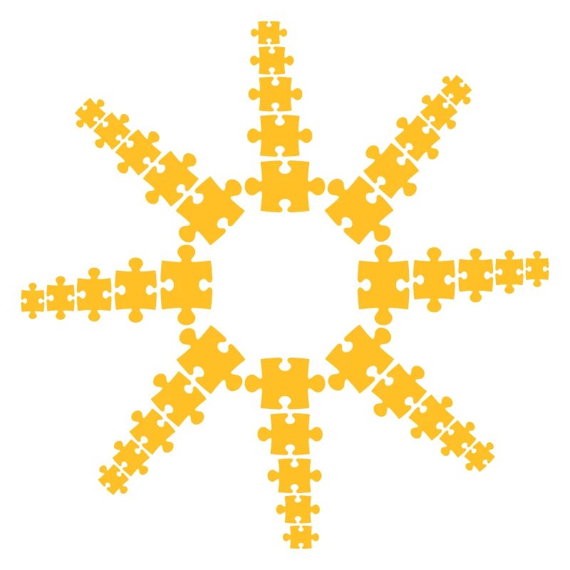 star puzzle sun pattern piece puzzle game puzzled