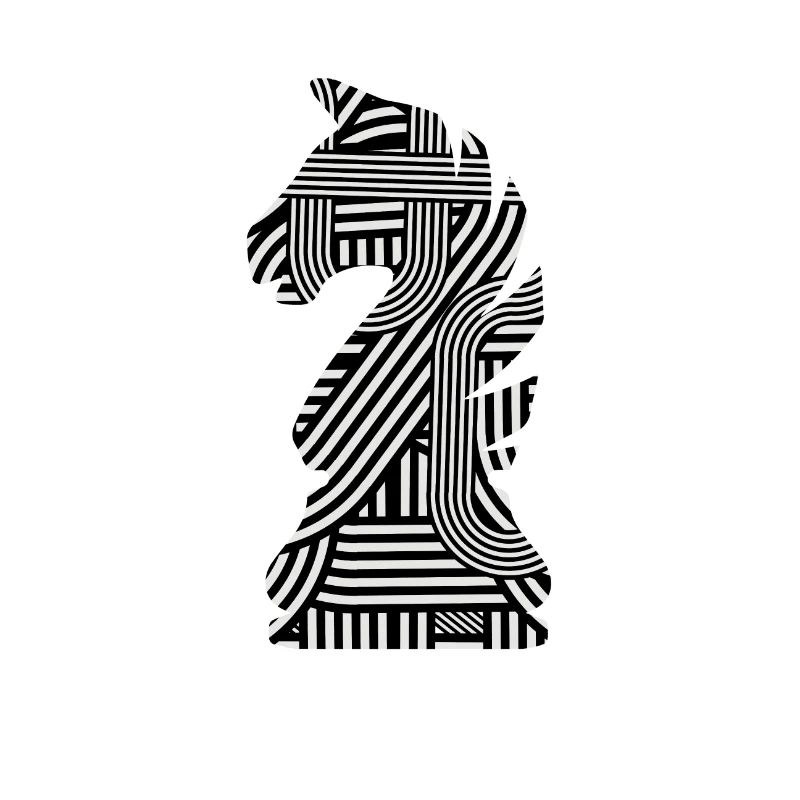 Horse Head Chess Piece Pattern Head Gift Idea