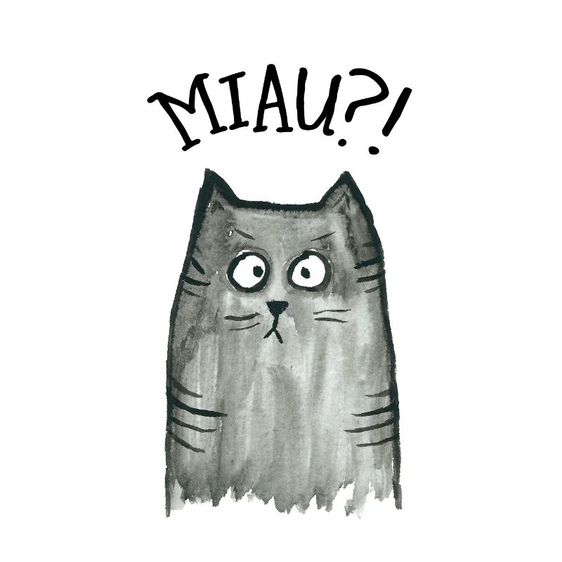 Grau getigerte Katze Miau