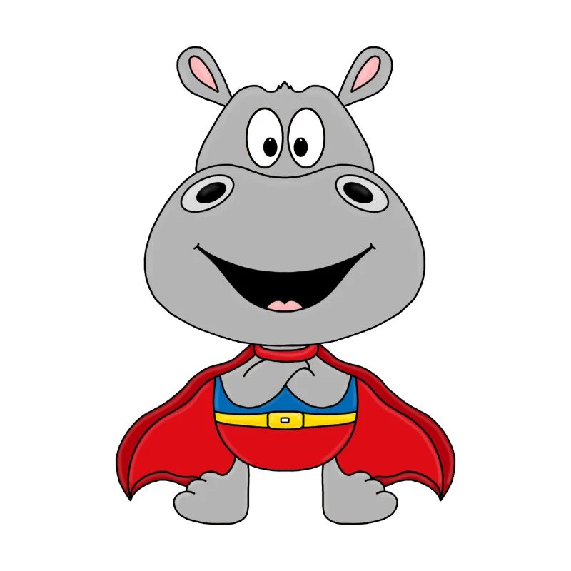 NILPFERD - FLUSSPFERD - HIPPO - SUPERHELD - TIER