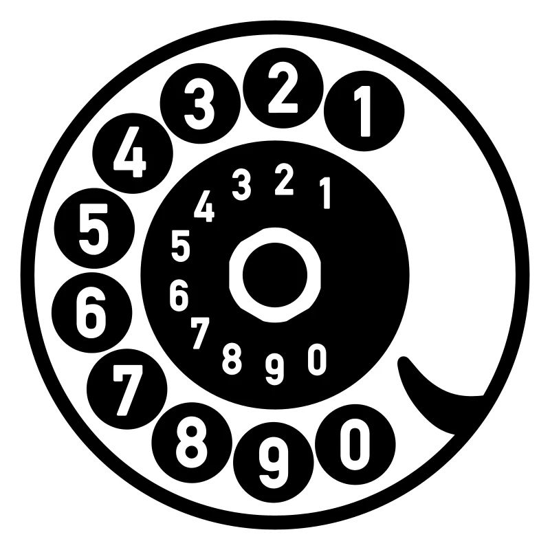Wählscheibe Vintage Telefon anrufen Retro Technik