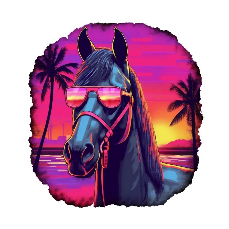 Pferd Synthwave