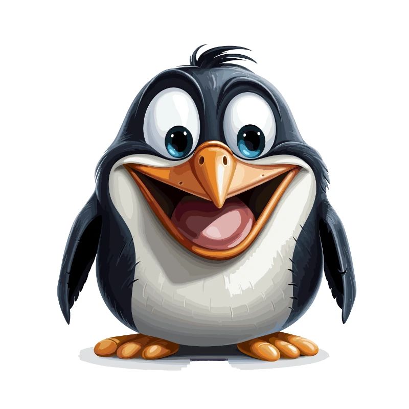 Le pingouin de dessin animé