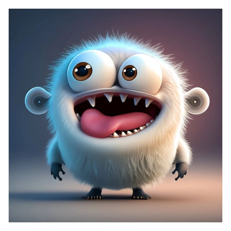 Joyeux Halloween mignon monstre langue de plaisir effrayant