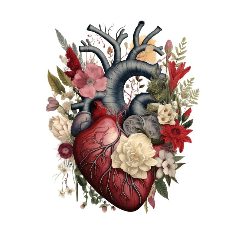 Fleur de coeur | Conception de coeur | Coeur de fleurs | Fleur