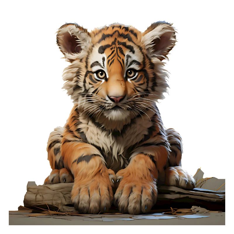 Junger Tiger auf der Lauer
