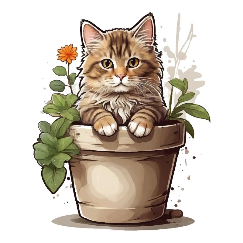 Fleur de chat mignonne