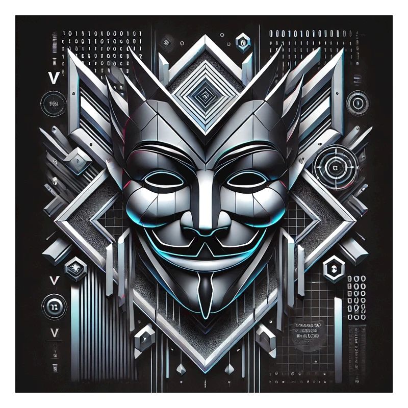 Anon Maske mit 3D Effekt