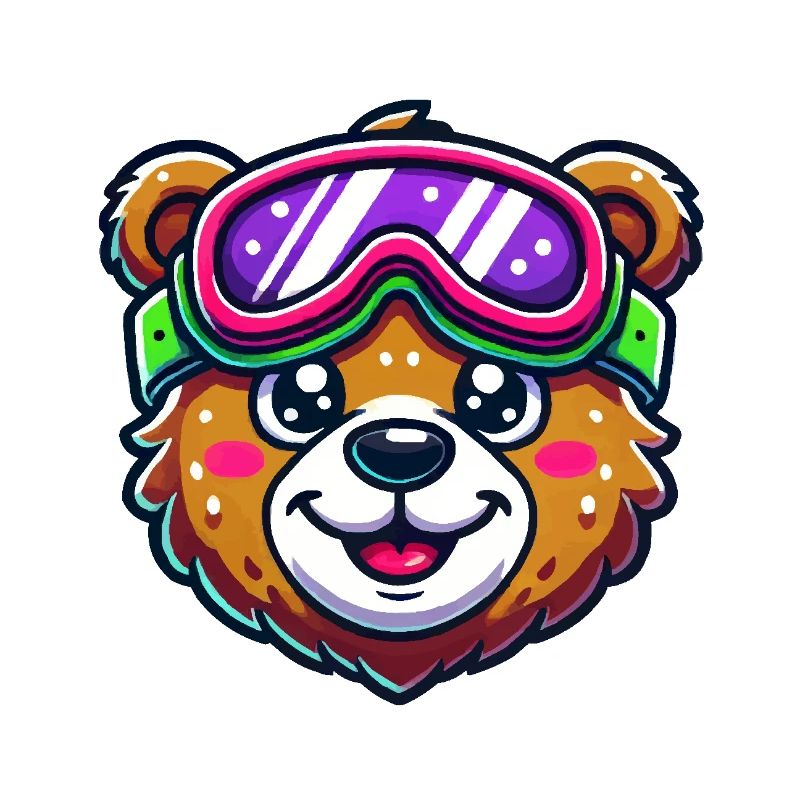 Bear Comic Ski Lunettes de ski