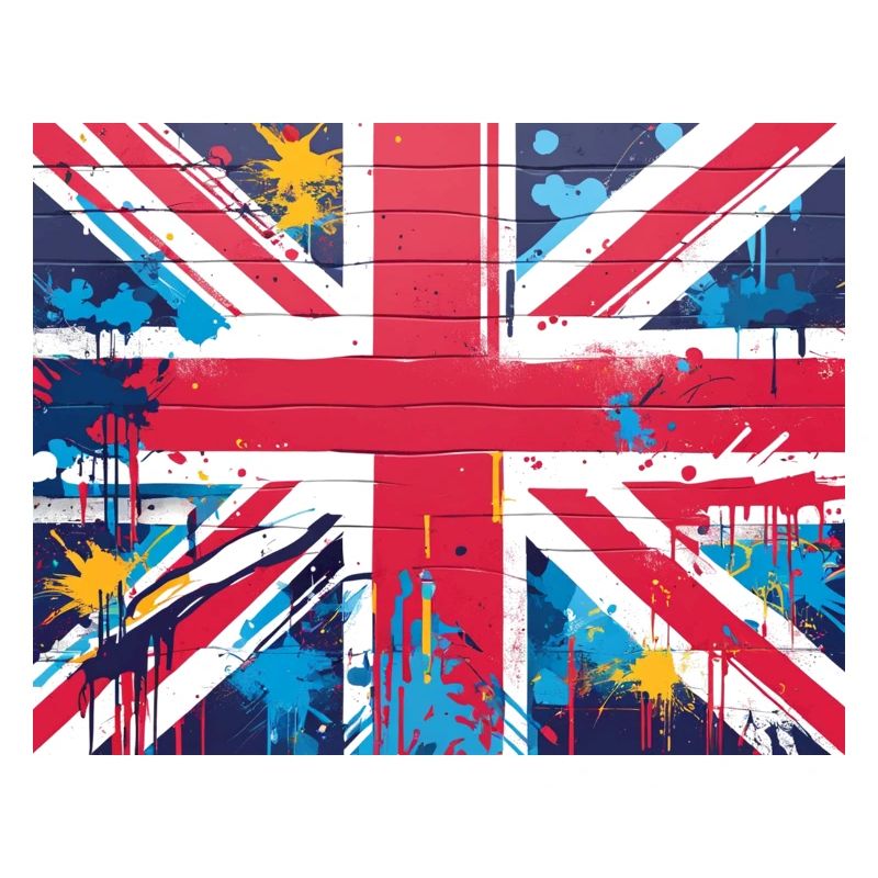 Art graffiti du drapeau britannique