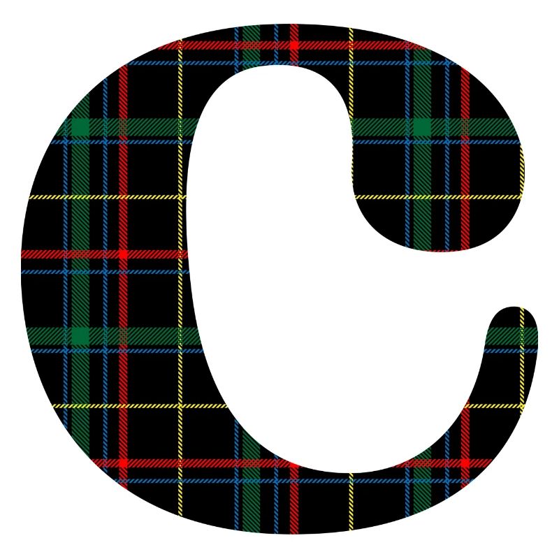 Monogram c scottish tartan