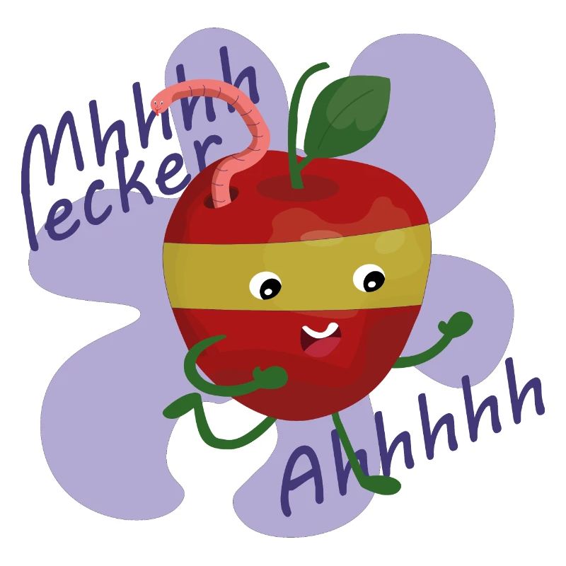 Apfel wird gebissen