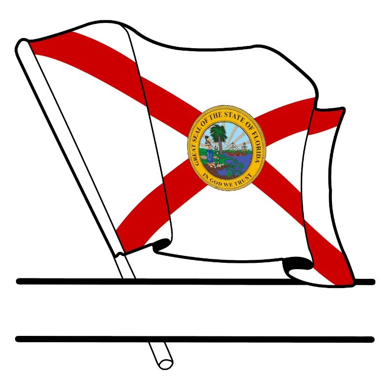 Flag Florida text banner