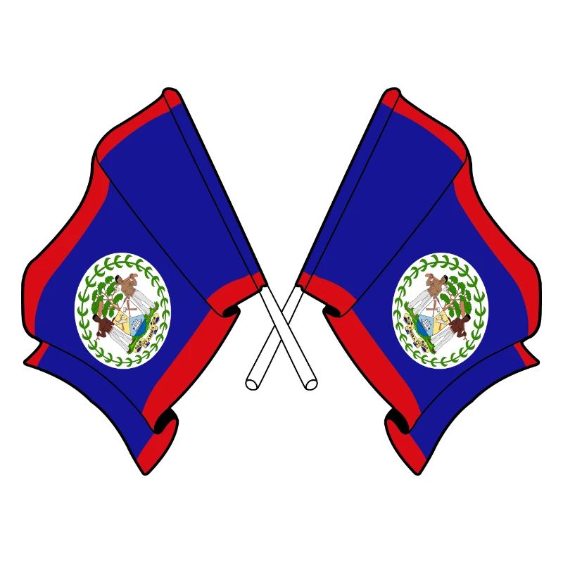 Deux drapeaux Belize