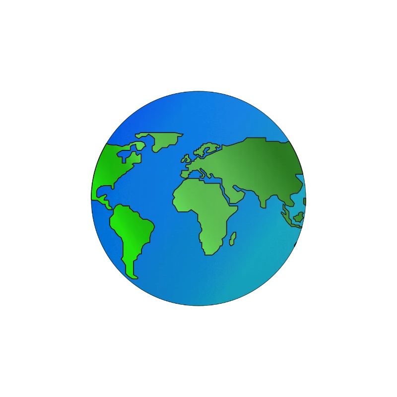 Globe terrestre globe avec les océans et les continents