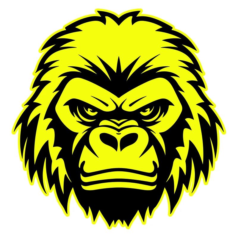 Gorilla Head Portrait Icon