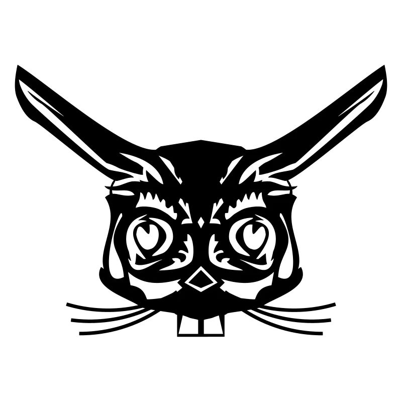 Visage abstrait de lapin