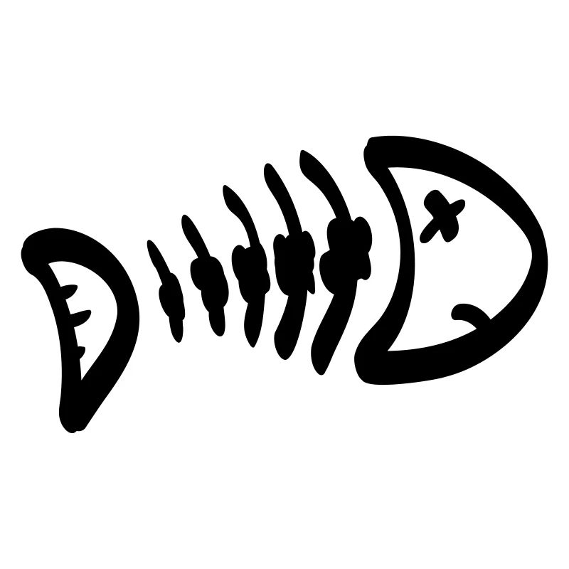 Fish Bone Sketch - SVG Bild
