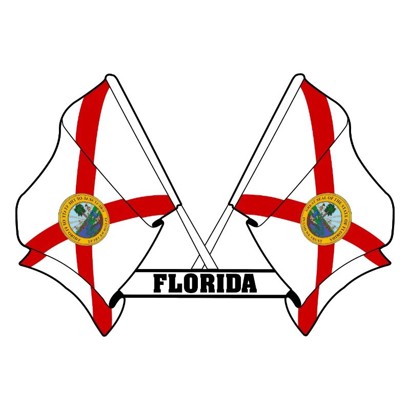Two flags text FLORIDA