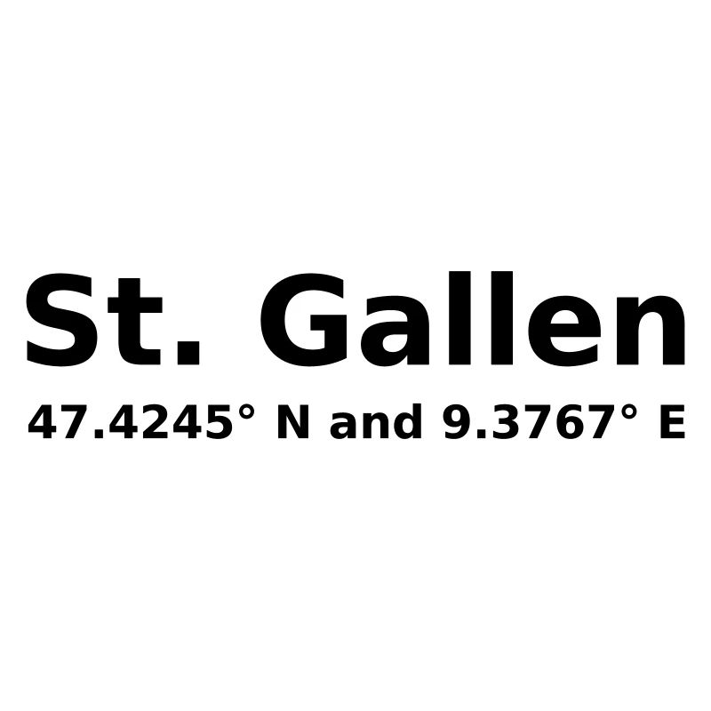 St. Gallen - with geo coordinates horizontal