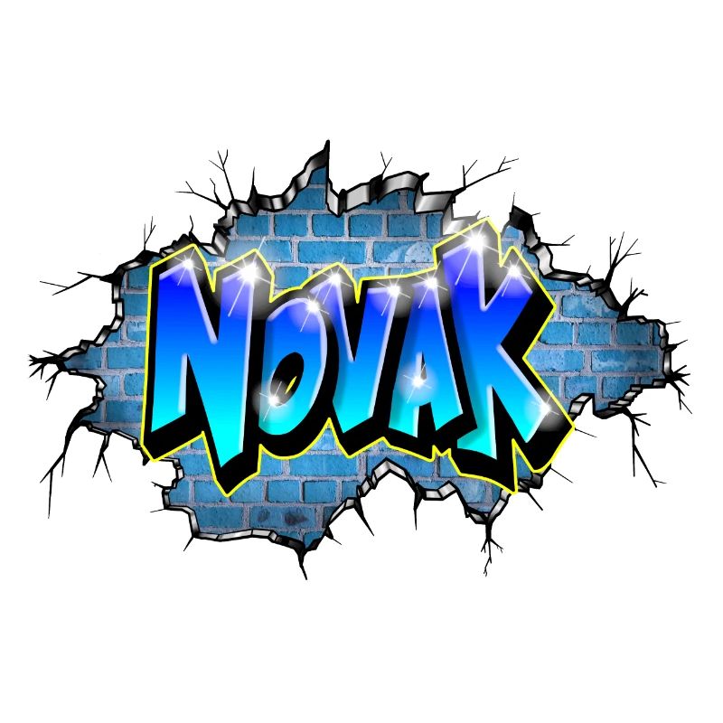 Graffiti NOVAK Risse Geburtstagsgeschenk Kind