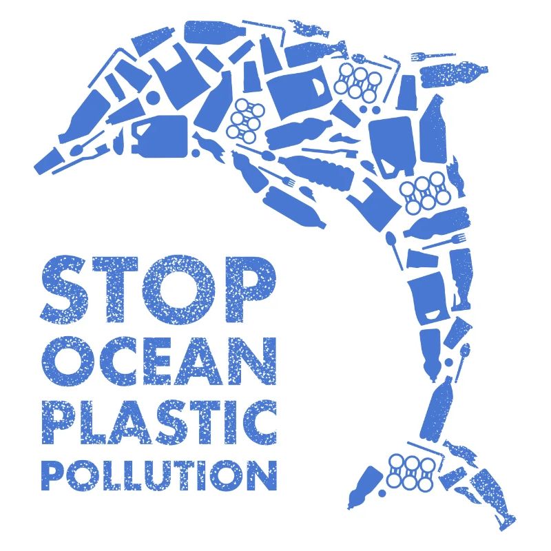 Blue Dolphin Stop Ocean Plastic Pollution