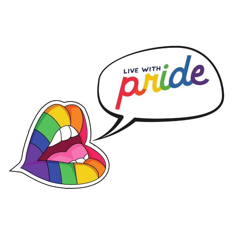 LGBTQ+ Pride Live With Pride Geschenk