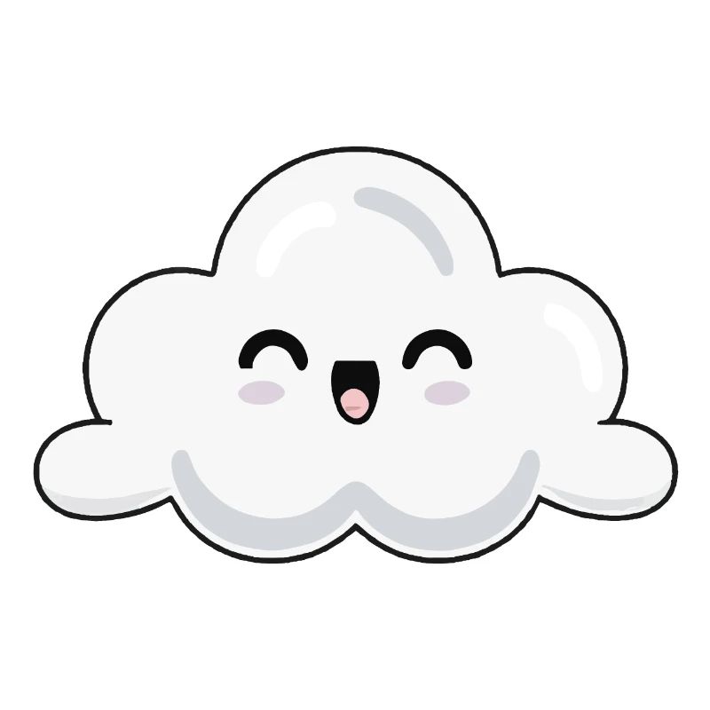 Sweet cloud with face Sweet cloud vector