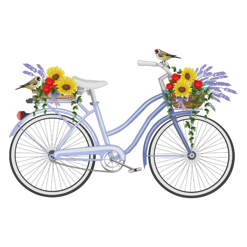 Bicycle with lavender