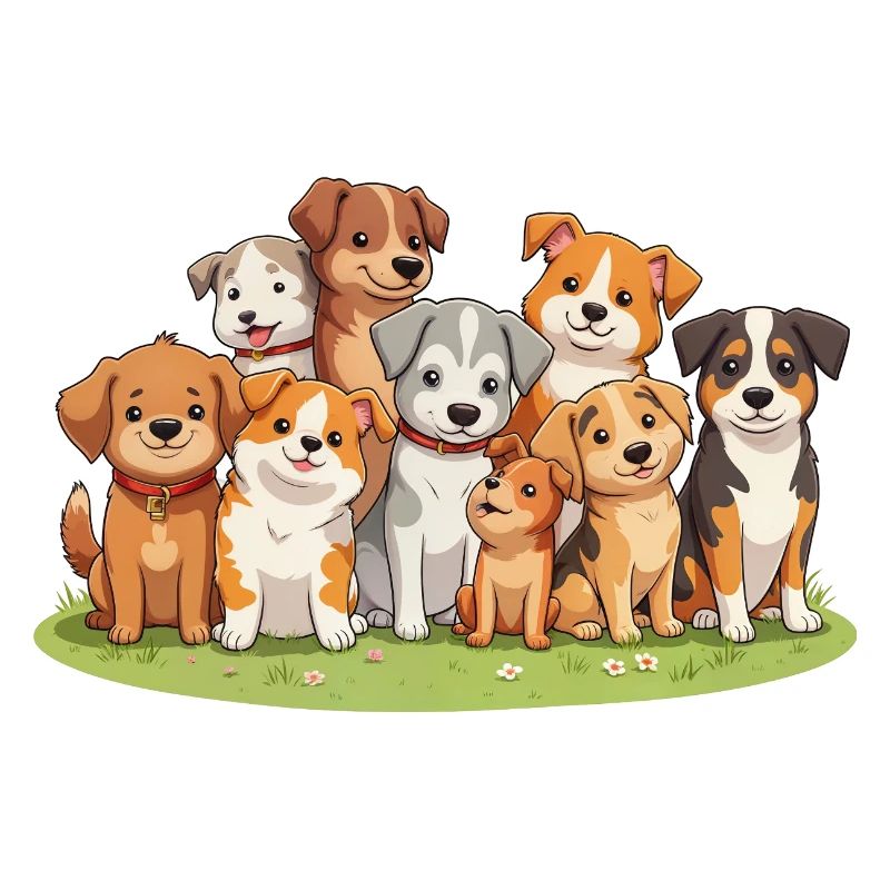 Ein Rudel Hunde