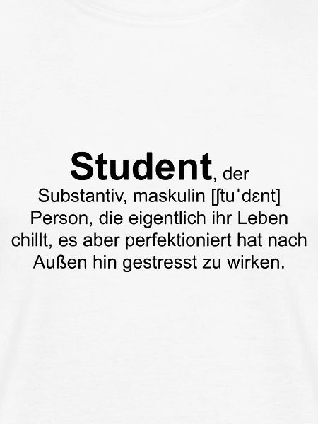 Student, der