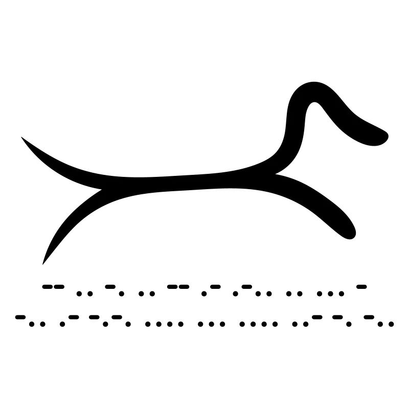 Dackel mit Morsecode
