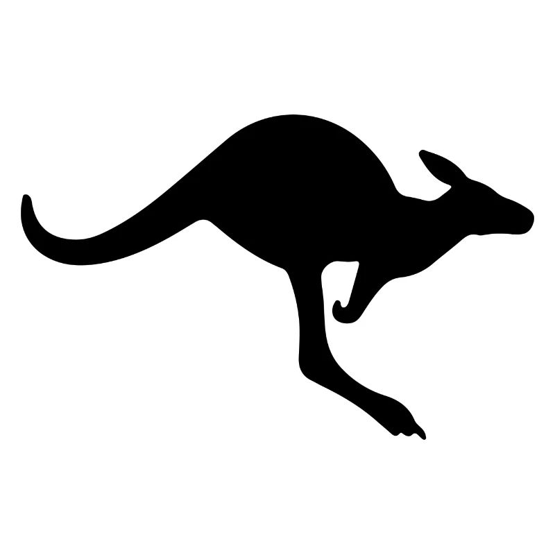 Kangaroo Silhouette Black
