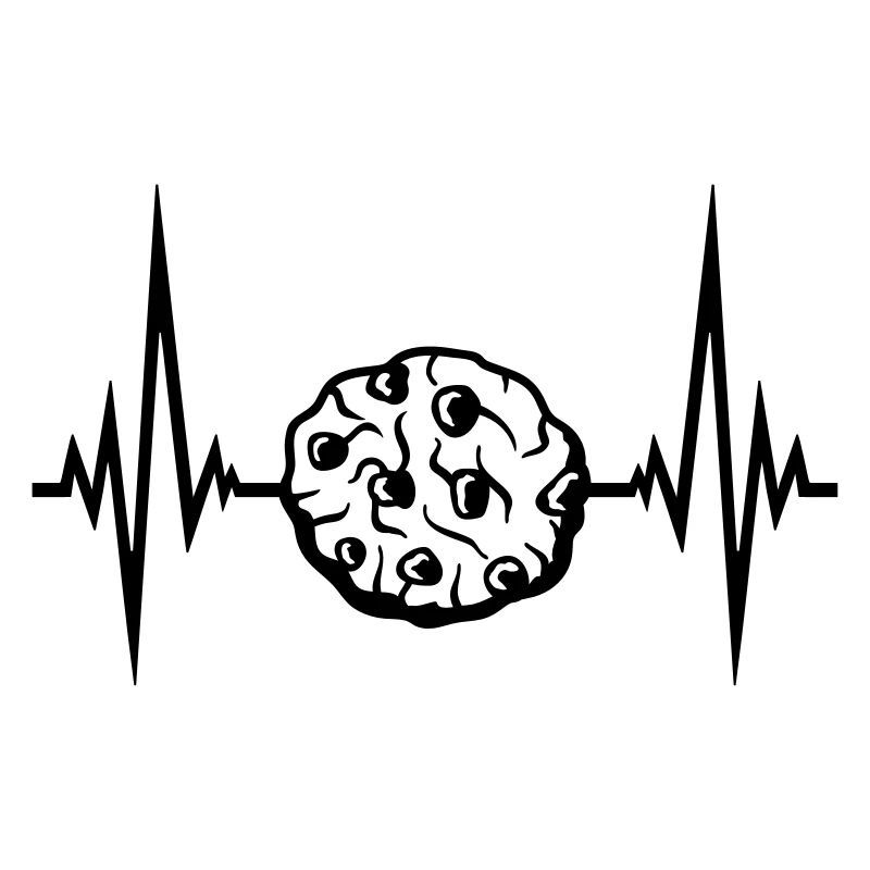 frequency heartbeat pulse cookie biscuit chocolate delicious