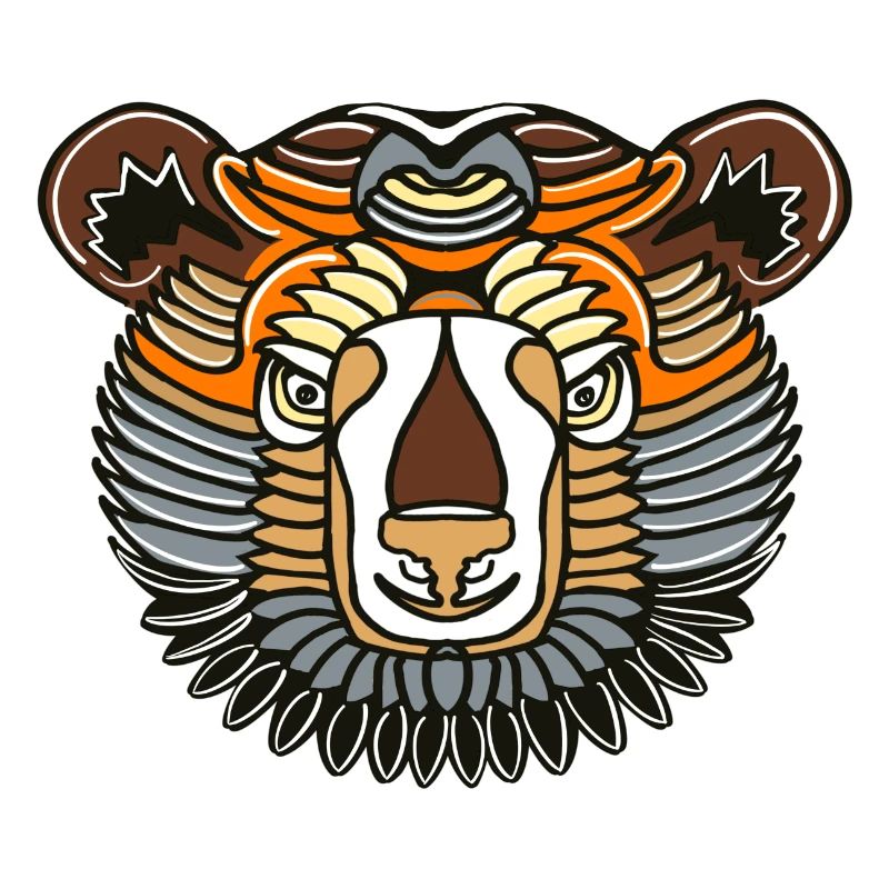 Bear head symmetrical