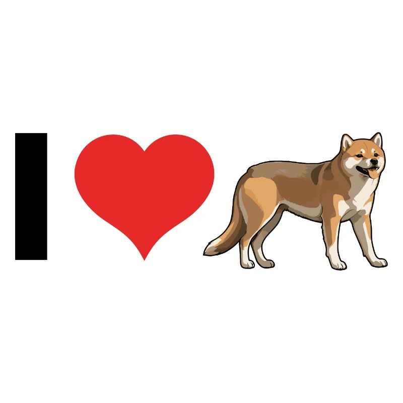 J’adore Shiba Inus - Conception de chien de compagnie mignon