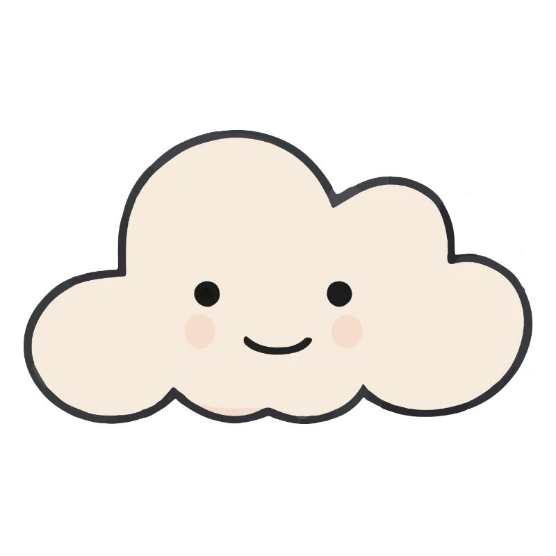 Sweet cloud with face Sweet cloud vector