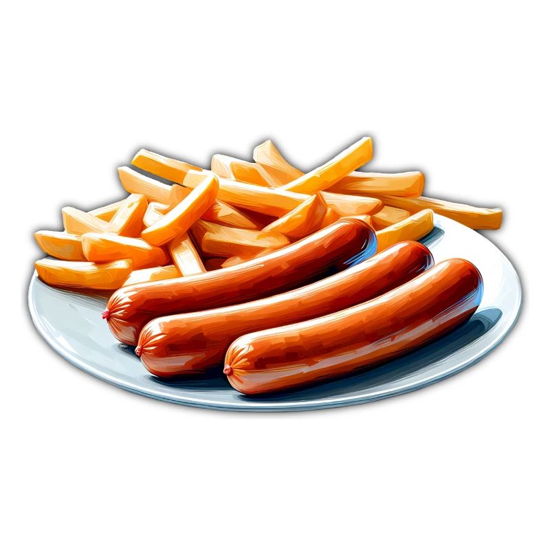 Frites et saucisses Restauration rapide Plat préféré