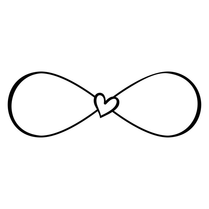 Infinity symbol Infinity with heart