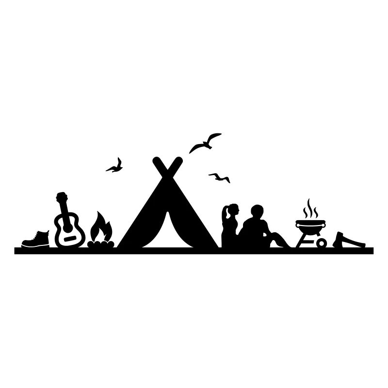 Freizeit - Camping Zelten Lagerfeuer