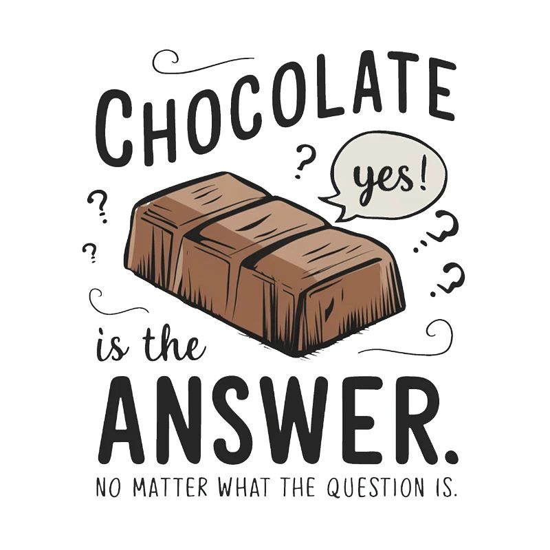 Chocolate is the answer. No matter what the question is
