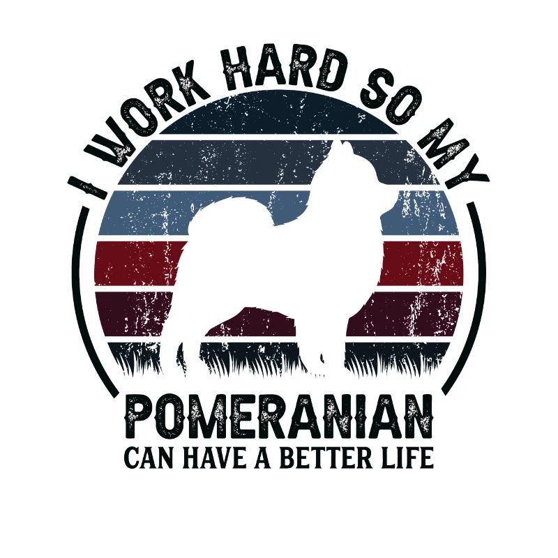 Work Hard Work - Retro Pommerianer