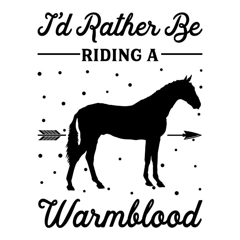 Reiten Eines Warmblütigen Pferdes