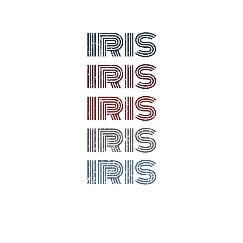 70s Retro Name Vintage Personalized Iris