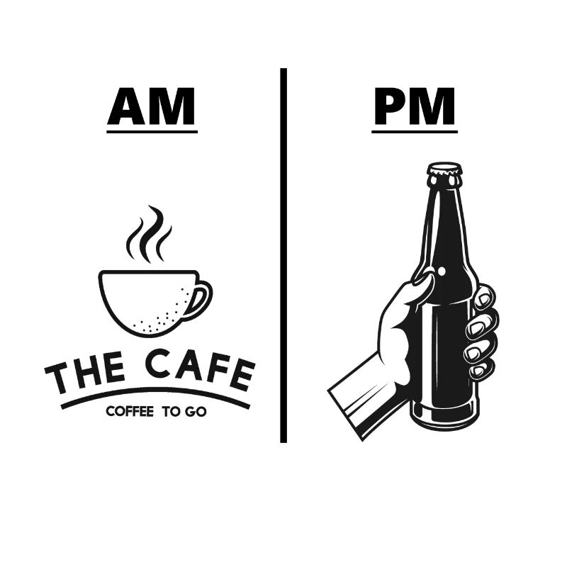 AM PM Kaffee Bier