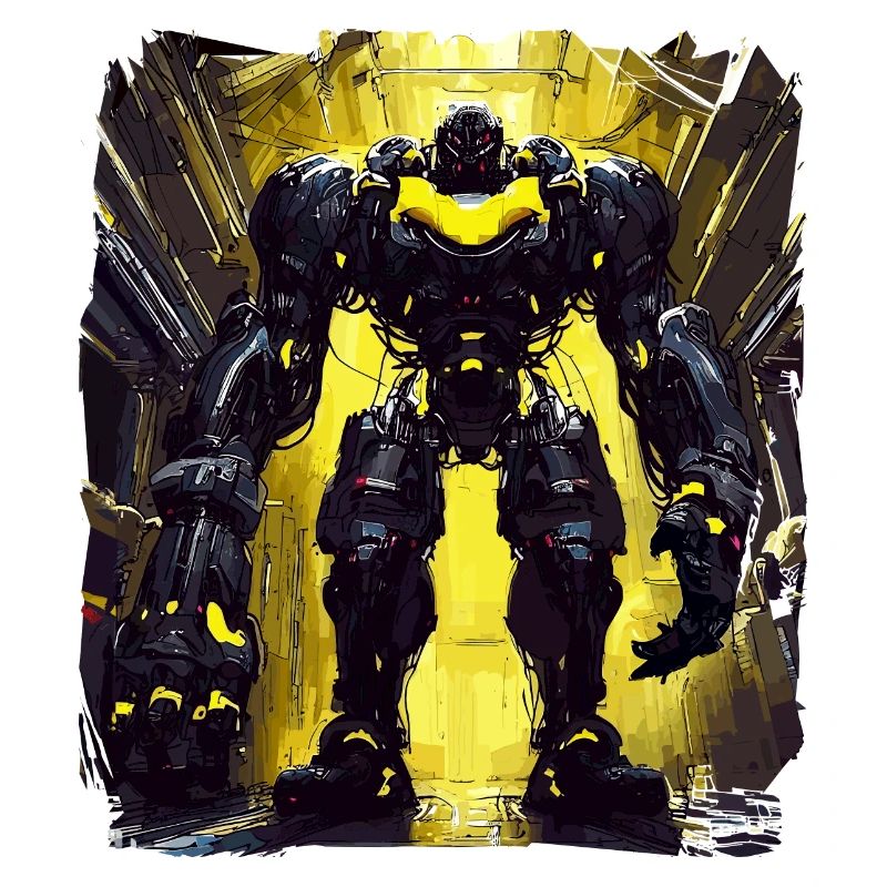 Futuristisch Cyberpunk Mech Warrior Sci Fi Roboter
