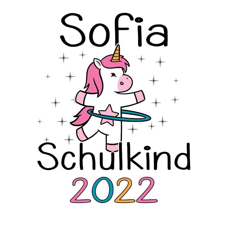 Einschulung 2022 Sofia Einhorn Erstklässler 2022
