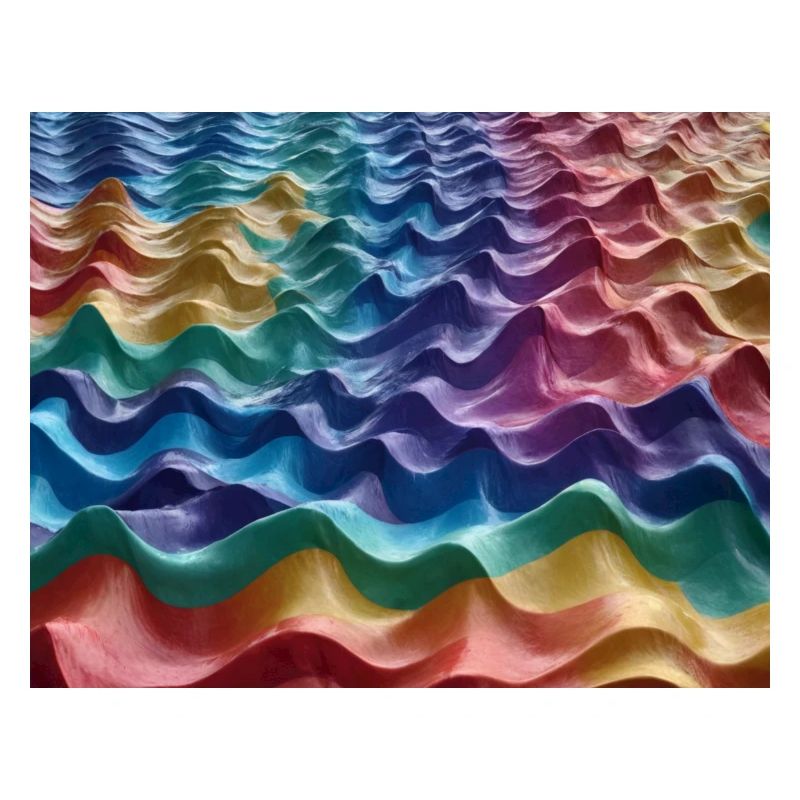 rainbow-coloured ocean waves
