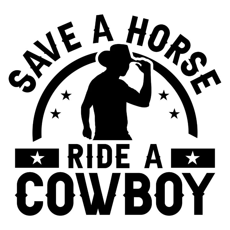 Rette einen Pferderitt auf einem Cowboy