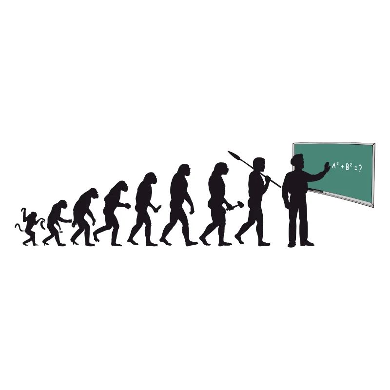 Evolution Lehrer Silhouette Geschenk Shirt